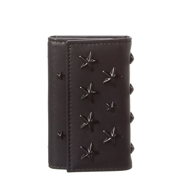 Jimmy Choo Neptune Leather Key Case Black